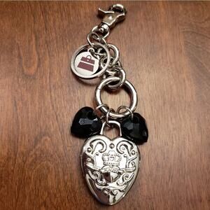 Kathy VAN ZEELAND SILVER PURSE CHARM‎ WITH HEARTS